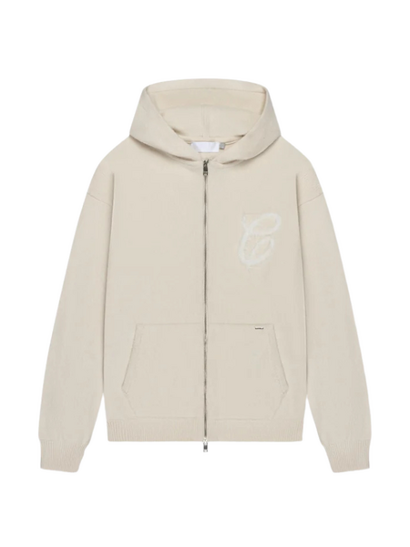 Croyez Croyez Fluffy Essence Knit Zip-Hoodie - Cream Croyez Fluffy Essence Knit Zip-Hoodie - Cream