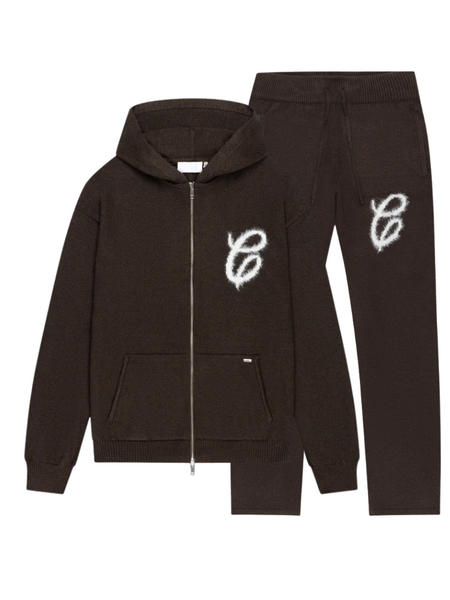 Croyez Croyez Fluffy Essence Knit Combi-set - Brown Croyez Fluffy Essence Knit Combi-set - Brown