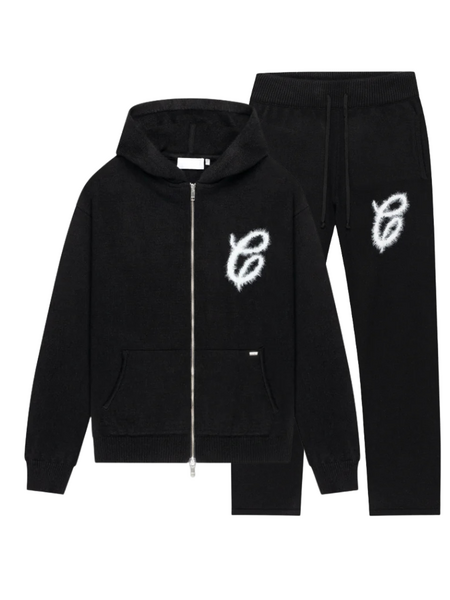 Croyez Croyez Fluffy Essence Knit Combi-set - Black Croyez Fluffy Essence Knit Combi-set - Black