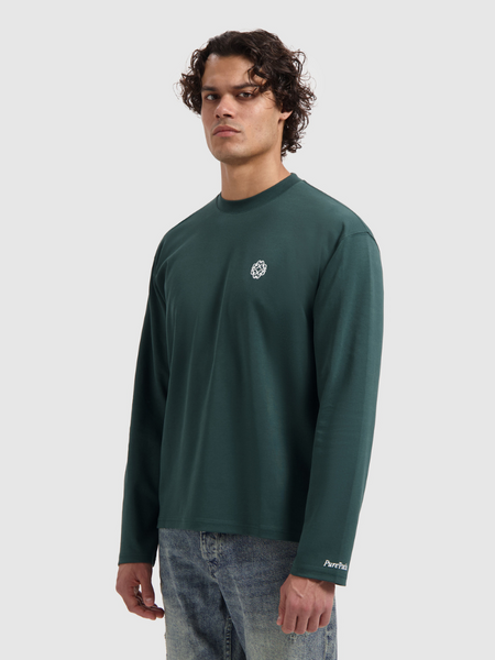 Pure Path Emblem Longsleeve T-Shirt - Dark Green Pure Path Pure Path Emblem Longsleeve T-Shirt - Dark Green