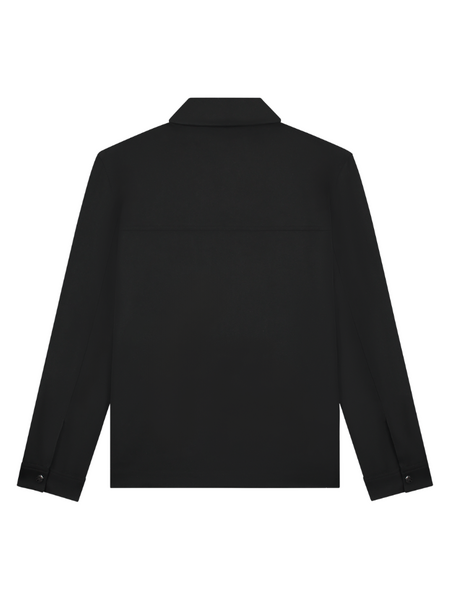 Malelions Malelions Textured Zip Overshirt - Black