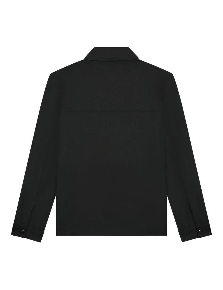 Malelions Textured Zip Overshirt - Black - Eddy's Eindhoven