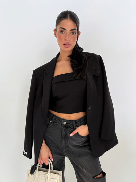 Unique The Label Novee Blazer - Deep Black Unique The Label Unique The Label Novee Blazer - Deep Black