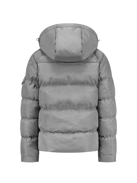Malelions Kids Patch Puffer Jacket - Grey Malelions Malelions Kids Patch Puffer Jacket - Grey