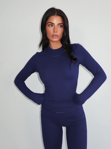 Unique The Label Unique The Label Noelle Longsleeve Top - Dark Navy Unique The Label Noelle Longsleeve Top - Dark Navy