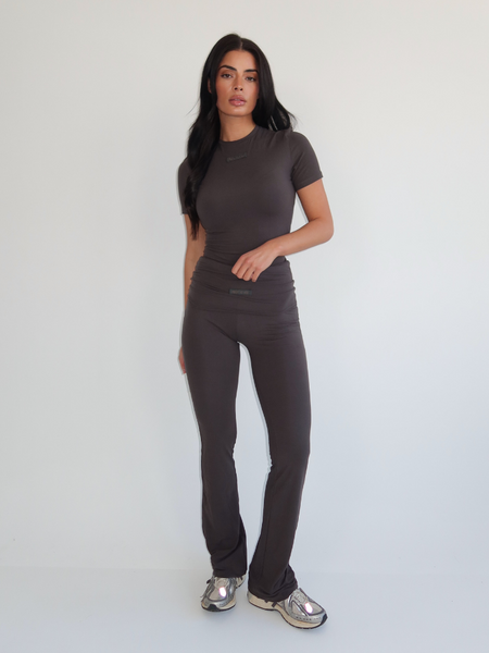 Unique The Label Unique The Label Noelle Short Sleeve Top - Smoke Grey
