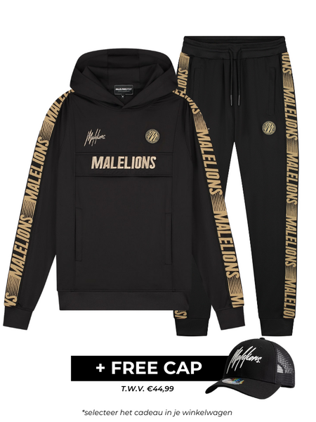 Malelions Malelions Sport Warming Up Tracksuit - Black/Gold Malelions Sport Warming Up Tracksuit - Black/Gold