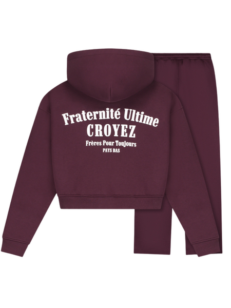 Croyez Croyez Women Fraternite Tracksuit - Burgundy