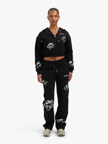 Croyez Croyez Women Flower Zip Tracksuit - Black