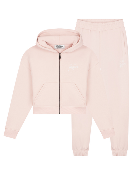 Malelions Malelions Women Cropped Signature Tracksuit - Light Pink