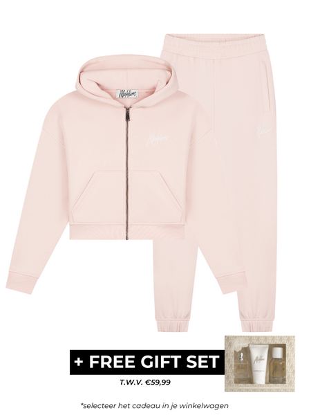 Malelions Malelions Women Cropped Signature Tracksuit - Light Pink Malelions Women Cropped Signature Tracksuit - Light Pink