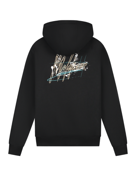 Malelions Malelions Splash Zip Hoodie - Black/Khaki
