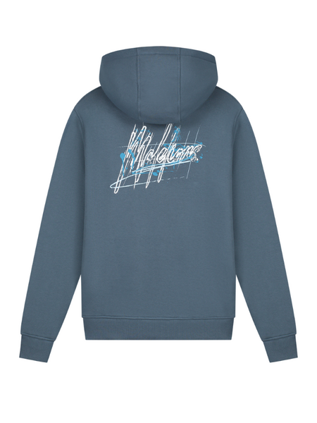 Malelions Malelions Splash Zip Hoodie - Slate/Bright Blue