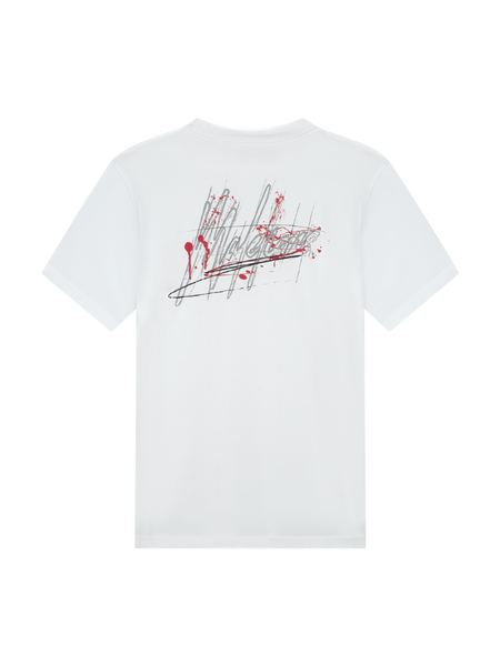 Malelions Malelions Splash T-Shirt - White/Red