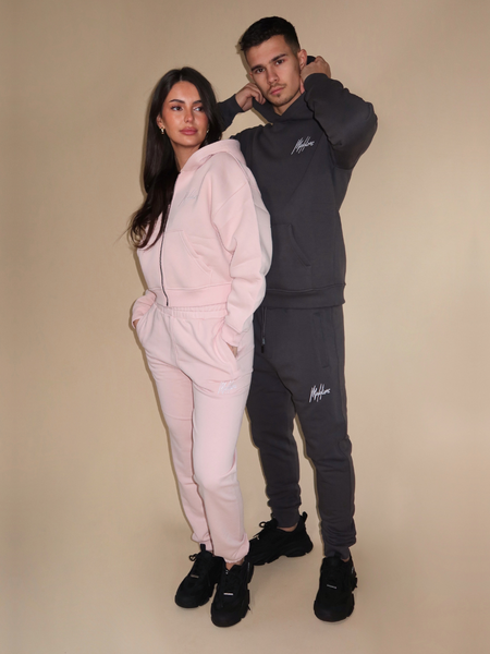 Malelions Malelions Women Cropped Signature Tracksuit - Light Pink
