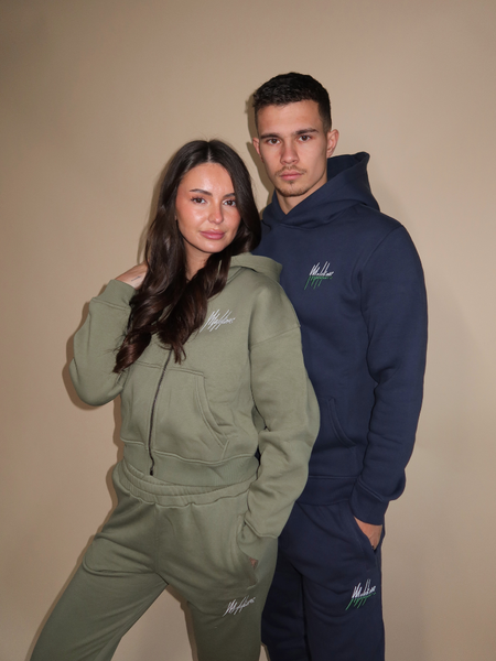 Malelions Malelions Women Cropped Signature Tracksuit - Army Green