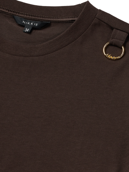 Nikkie Nikkie Logo Ring T-Shirt - Coffee
