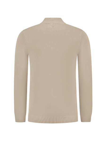 Pure Path Pure Path Essential Knitwear Halfzip Sweater - Taupe