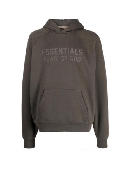 Fear of God Fear of God Essentials Hoodie - Gray Off Black Fear of God Essentials Hoodie - Gray Off Black