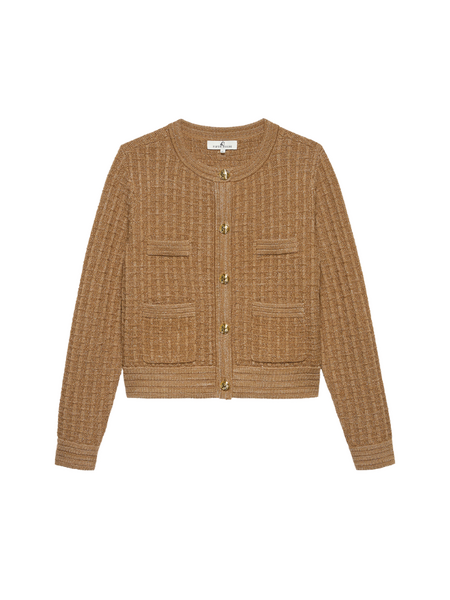 Fifth House Fifth House Loreline Cardigan - Dark Camel/Gold Fifth House Loreline Cardigan - Dark Camel/Gold