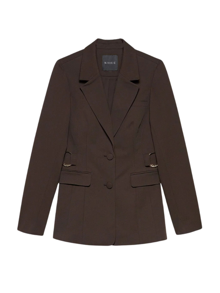 Nikkie Nikkie Oxford Blazer - Coffee Nikkie Oxford Blazer - Coffee