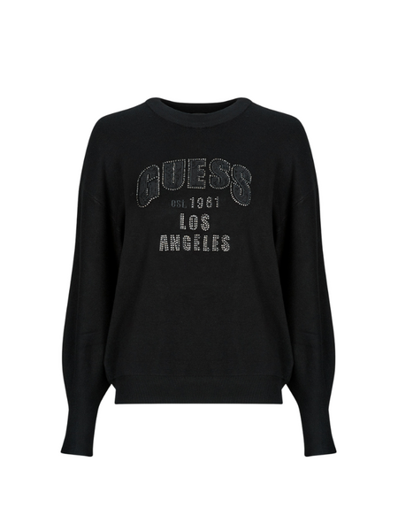Guess Guess LS CN Leighton Logo Swtr - Jet Black Guess LS CN Leighton Logo Swtr - Jet Black