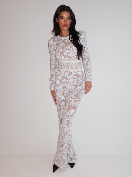 Unique The Label Unique The Label Avery Jumpsuit - Wit Unique The Label Avery Jumpsuit - Wit