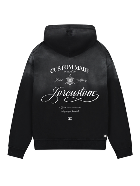 JorCustom JorCustom Women Handscript Sunfade Oversized Hoodie - Black JorCustom Women Handscript Sunfade Oversized Hoodie - Black