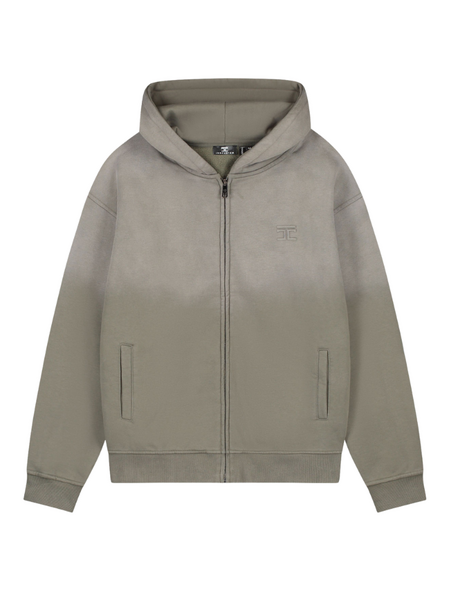 JorCustom Women Renaissance Sunfade Zipped Hoodie - VintageGreen JorCustom JorCustom Women Renaissance Sunfade Zipped Hoodie - VintageGreen