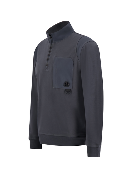 Moose Knuckles Men Dalon 1/4 Zip - Cement Moose Knuckles Moose Knuckles Men Dalon 1/4 Zip - Cement