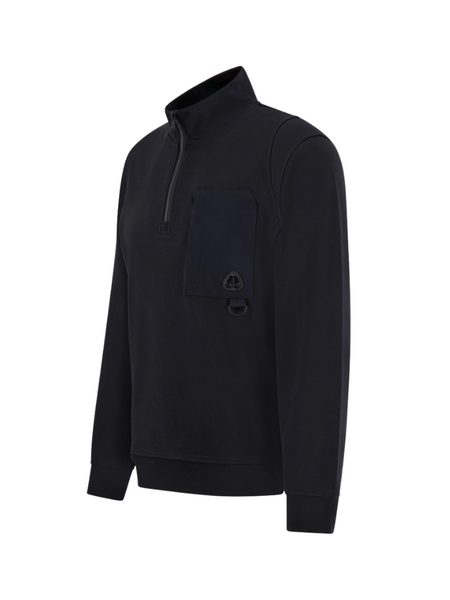 Moose Knuckles Men Dalon 1/4 Zip - Black Moose Knuckles Moose Knuckles Men Dalon 1/4 Zip - Black