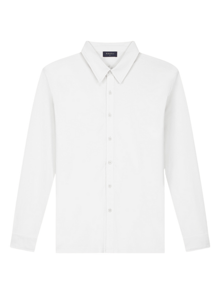 TriaD'oro TriaD'oro Buttoned Longsleeve Polo - White TriaD'oro Buttoned Longsleeve Polo - White