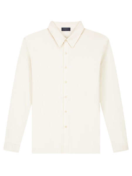TriaD'oro Buttoned Longsleeve Polo - Off White TriaD'oro TriaD'oro Buttoned Longsleeve Polo - Off White