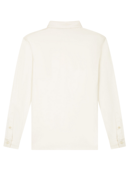 TriaD'oro Buttoned Longsleeve Polo - Off White TriaD'oro TriaD'oro Buttoned Longsleeve Polo - Off White