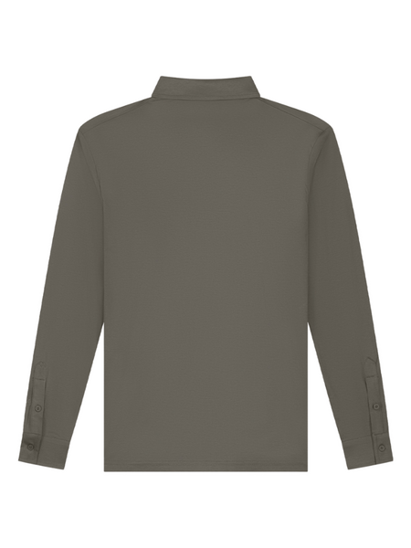 TriaD'oro TriaD'oro Buttoned Longsleeve Polo - Taupe New