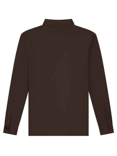 TriaD'oro TriaD'oro Buttoned Longsleeve Polo - Brown