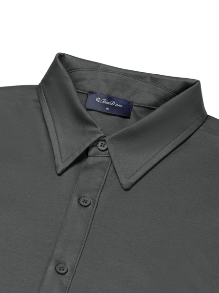 TriaD'oro TriaD'oro Buttoned Longsleeve Polo - Slate Grey