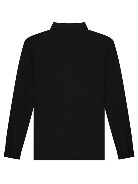TriaD'oro Buttoned Longsleeve Polo - Black TriaD'oro TriaD'oro Buttoned Longsleeve Polo - Black