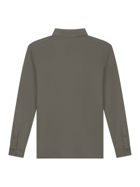 TriaD'oro TriaD'oro Polo Zip Long Sleeve - Taupe New