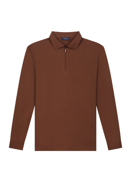 TriaD'oro Polo Zip Long Sleeve - Copper