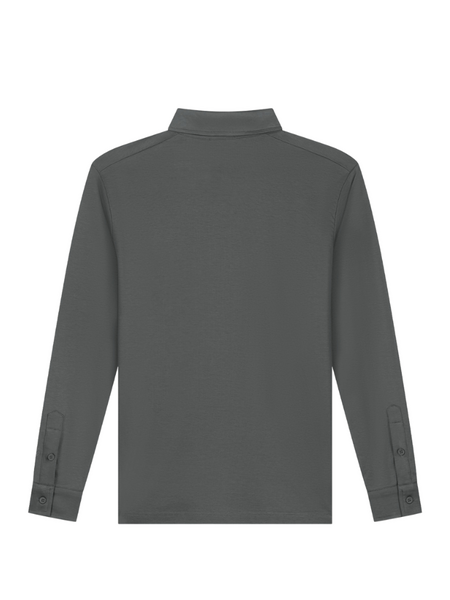 TriaD'oro TriaD'oro Polo Zip Long Sleeve - Slate Grey