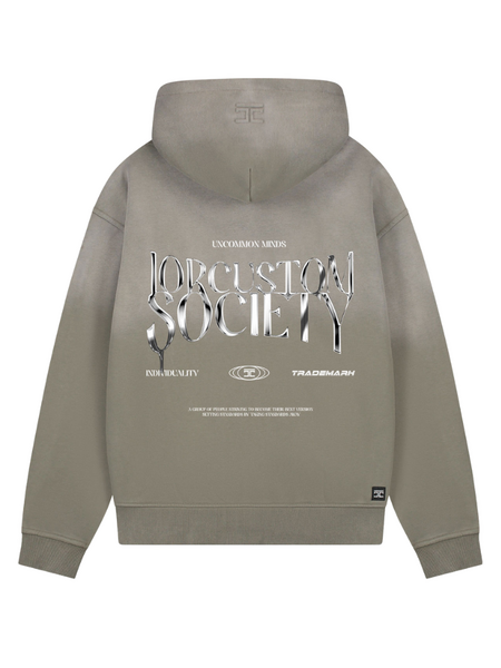 JorCustom UncommonMinds Sunfade Zipped Hoodie - Vintage Green