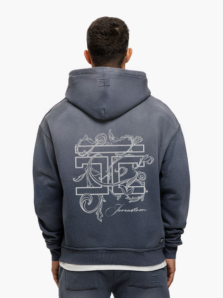 JorCustom JorCustom Renaissance Sunfade Zipped Hoodie - Ombre Blue