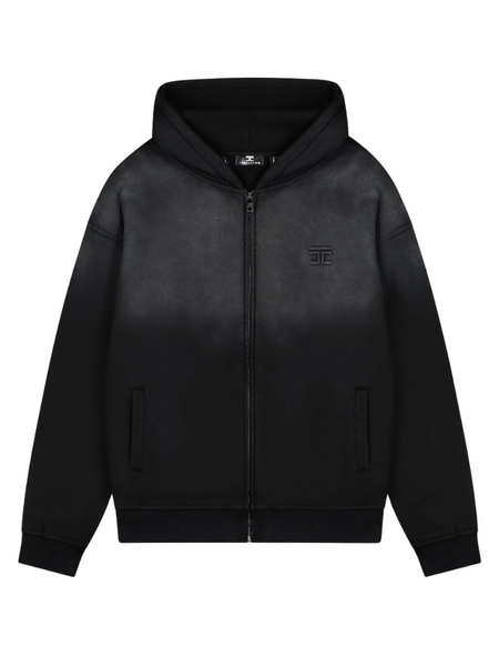 JorCustom JorCustom Artist Sunfade Zipped Hoodie - Black