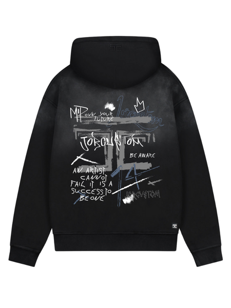 JorCustom JorCustom Artist Sunfade Zipped Hoodie - Black