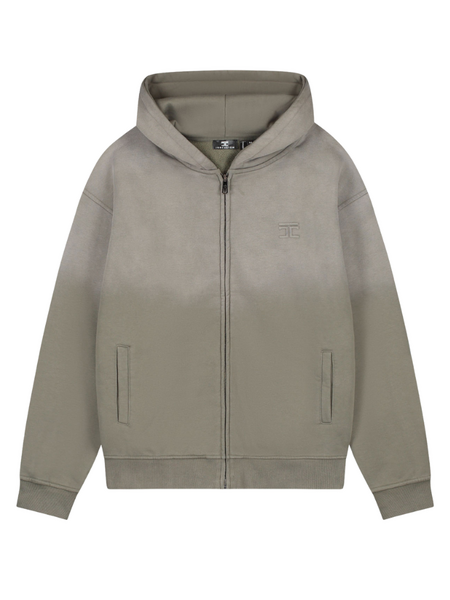 JorCustom JorCustom CustomUniversity Sunfade Zipped Hoodie - Vintage Green