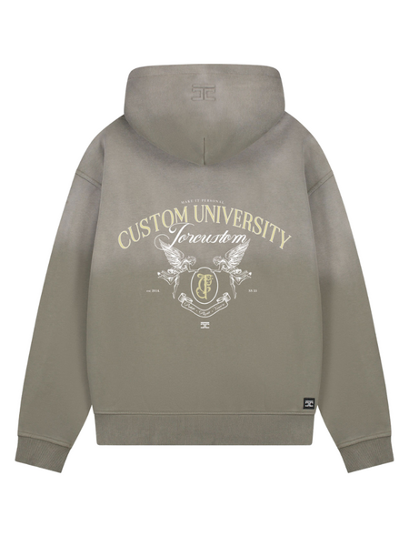 JorCustom CustomUniversity Sunfade Zipped Hoodie - Vintage Green