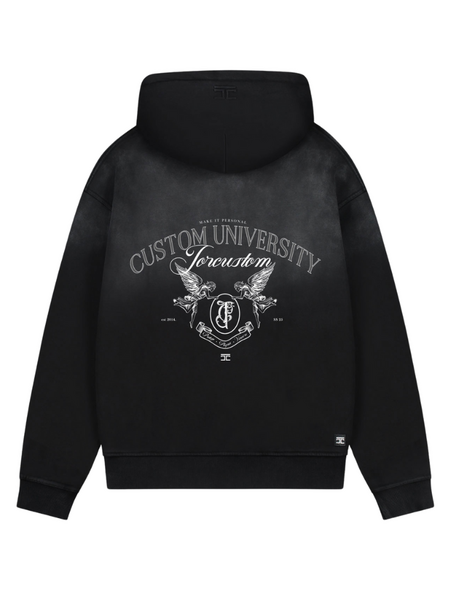 JorCustom JorCustom CustomUniversity Sunfade Zipped Hoodie - Black