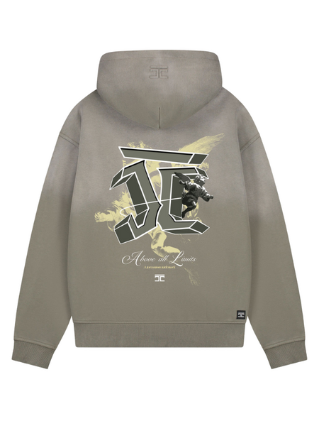 JorCustom JorCustom AboveAllLimits Sunfade Zipped Hoodie - Vintage Green