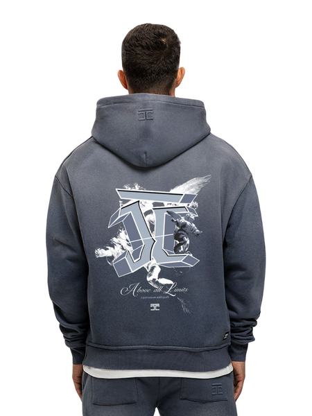 JorCustom JorCustom AboveAllLimits Sunfade Zipped Hoodie - Ombre Blue
